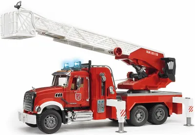 Produktbild von Bruder 02821 - MACK Granite Feuerwehrleiterwagen mit Pumpe