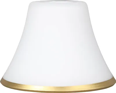 Produktbild von Lampenglas Ersatzglas Glasschirm satiniert Goldrand Leuchtenglas deko Ø 112mm
