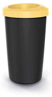 Zdjęcie produktu dla Kosz na śmieci COMPACTA R DROP – pojemność: 45 l, kolor: jasnożółty