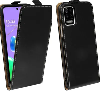 Produktbild von cofi1453® Flip Case kompatibel mit LG K62 Handy Tasche vertikal aufklappbar Schutzhülle Klapp Hülle Schwarz