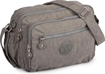 Zdjęcie produktu dla Bag Street Lekka Średnia Torebka na Ramię Materiałowa Turystyczna Szara