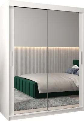 Produktbild von Kleiderschrank, Schiebetürenschrank Schlafzimmer, Schrank mit Spiegel TOKYO 3 150 cm