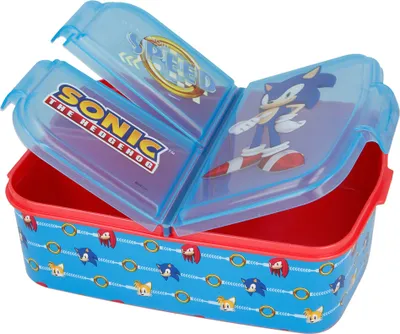 Produktbild von Sonic The Hedgehog Kinder Premium Brotdose Lunchbox Frühstücks-Box Vesper-Dose mit 3 Fächern