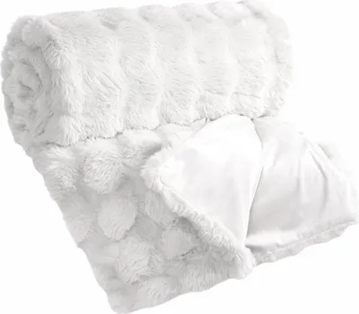 Obrázok produktu pre EUROFIRANY | Prehoz na pohovku – prehoz na posteľ – deka – 200 x 220 cm – biela – prikrývka – prešívaná prikrývka – príjemná a nadýchaná