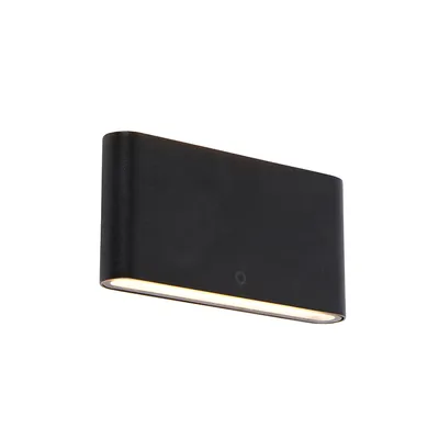 Produktbild von Moderne Außenwandleuchte Schwarz 17,5 cm inkl LED IP65 Batt