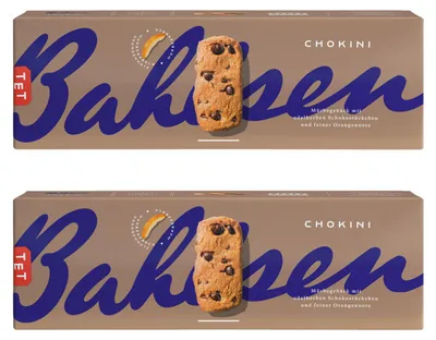 Produktbild von Bahlsen Chokini mit Schokostückchen und Orangennote 150g 2er Pack