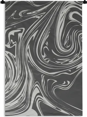 Produktbild von MuchoWow® Wandteppich Wandbehang Marmor - Grau - Eisen 120x180 cm Tapisserie Dekoration Wandtuch - Schlafzimmer - Dekorationen für das Haus