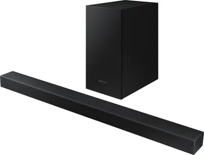 Zdjęcie produktu dla Soundbar SAMSUNG, 2.1 ch, 150 W, przewodowy subwoofer, HDMI, Bluetooth, czarny