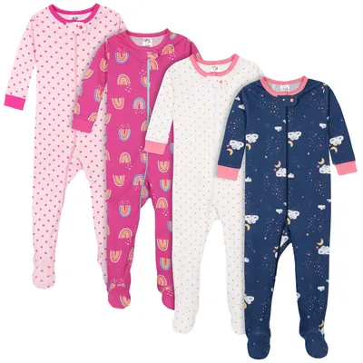 Obrázok produktu pre Sada pyžamiek pre dievčatá značky Gerber, pohodlný strih, 4-dielna sada