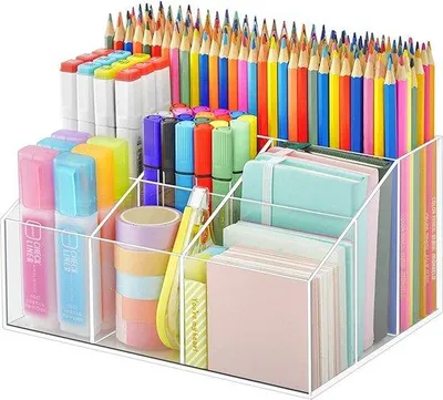 Produktbild von Famanu Büro-Organizer mit 7 Fächern - Acryl, transparent