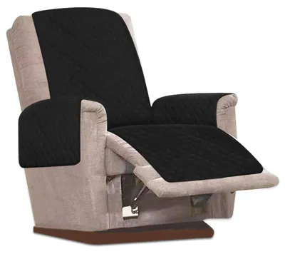 Sesselbezug Antirutsch 1-Sitzer 173x200 cm Schwarz