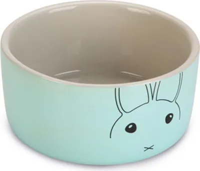 Produktbild von Beeztees Kaninchen Napf Joela - Nager - Keramik - grau/mint - Durchm. 12x5,5 cm