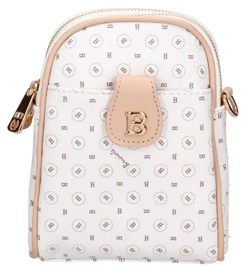 Productafbeelding van Schoudertas voor dames, zwart en bruin, met rits en monogramprint