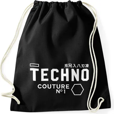 Produktbild von Techno Turnbeutel Festival Moonworks® schwarz unisize