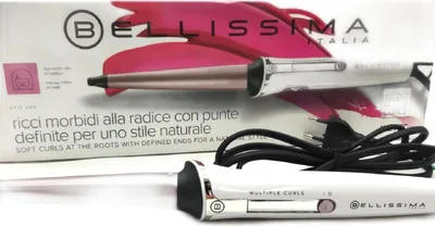 Image de Bellissima GT15 200 Fer à friser Revêtement céramique Fer à friser pour faire des boucles serrées et définies Température 150°C/210°C Diamètre18/25 mm Gant thermique adapté à tous les cheveux