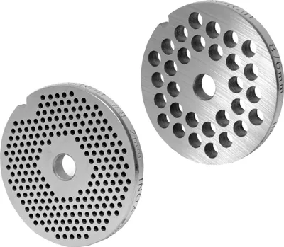 Produktbild von Fleischwolfscheibensatz 2 mm + 6 mm Bohrung für alle gängigen Fleischwolf Größen 8