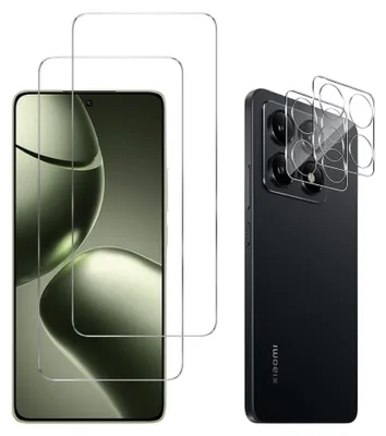 Produktbild von Gehäuse aus gehärtetem Glas für Xiaomi 14T und Kameraschutz [2er-Pack] Displayschutzfolie  Phonillico®