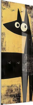 Produktbild von DEQORI Kleiderhaken aus Glas 50x125 cm 'Wachsam & Wild' Wand Garderobe Paneel Haken