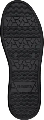 Produktbild von Remonte Damen glänzender Sneaker mit weiche lose Einlage & Reißverschluss D2E01, Größe:38 EU, Farbe:Schwarz