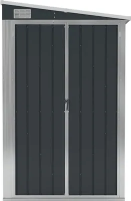 Produktbild von vidaXL Anbauschuppen Anthrazit 118x194x178 cm Verzinkter Stahl