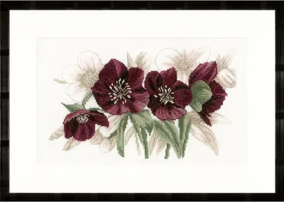 Immagine prodotto di Set per punto croce Lanarte "Helleboris", schema contato, 28x17cm
