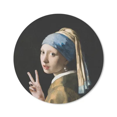 Produktbild von MuchoWow® Mauspad Mousepad Das Mädchen mit dem Perlenohrring - Vermeer - Kunst 30x30 cm - Mousepads - Maus Mat - Pad - Mausunterlage - Tischunterlage - Schreibtischmatten