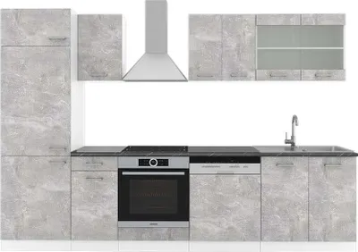 Immagine prodotto di Cucina componibile Vicco R-Line Cemento/Bianco 300 cm , PL Antracite, Model 42591