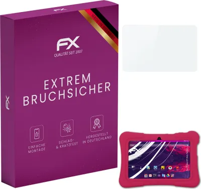 Produktbild von atFoliX FX-Hybrid-Glass Displayfolie kompatibel mit Pritom K7 Kids Tablet Glasfolie