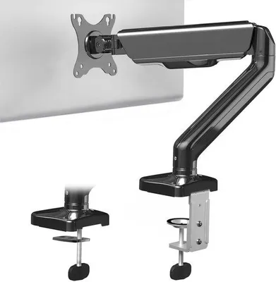 Produktbild von Unyqoos® verstellbare Monitorarm-Tischhalterung für 17–32 Zoll Monitore, VESA 75x75/100x100, 2–9 kg, C‑Klemme bis 8,4 cm