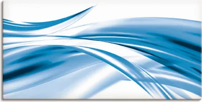 Produktbild von ARTland Leinwandbild Schöne blaue Welle - Abstrakt Größe: 40x20 cm