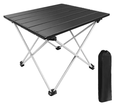 Immagine prodotto di Tavolo da campeggio pieghevole e leggero - Tavolo da esterno in alluminio, portatile - Ideale per campeggio, picnic, spiaggia, escursioni, pesca