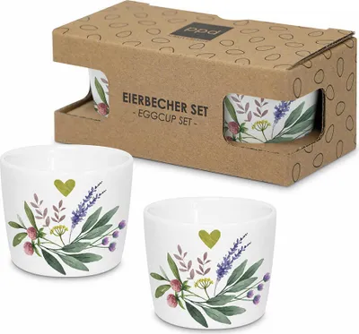 Image de PPD Provence Egg Cup Set, 2-pièces, coquetier, porte-œufs, New Bone China, 162402313