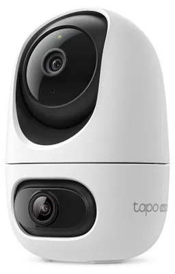 Produktbild von TP-Link Tapo C245D IP-Überwachungskamera für den Innenbereich, Dual-Objektiv, 2K, 3 MP, Schwenk-/Neigefunktion, WLAN, weiß