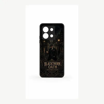 Productafbeelding van Xiaomi Redmi Note 13 Pro 5G hoesje, telefoonhoesje, beschermhoes met zwartdoornmotief – LUNØIR ©