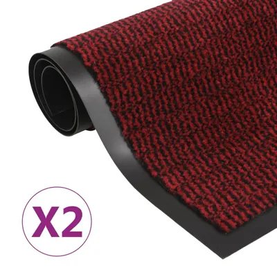 Produktbild von vidaXL Schmutzfangmatten 2 Stk. Rechteckig Getuftet 90x150cm Rot