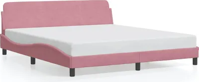 Obrázek produktu pro vidaXL Rám postele s čelem "Dover" růžový 180x200 cm sametový