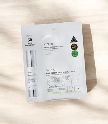 Obrázok produktu pre VT COSMETICS MILD REEDLE SHOT 50 2-STEP MASK, 21,5 g dvojkrokové ošetrenie tváre