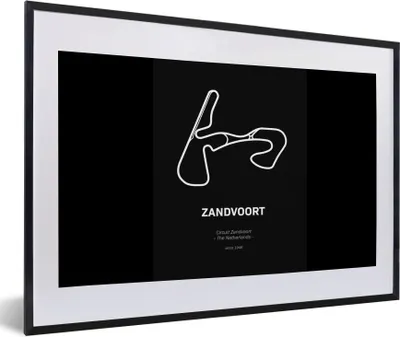 Produktbild von MuchoWow® Gerahmtes Poster Zandvoort - Formel 1 - Schwarz 60x40 cm - Poster mit Schwarzem Bilderrahmen Wandposter Rahmen Foto Bilder - Schlafzimmer - Plakat in Rahmen - Drucken