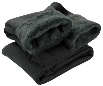Produktbild von TupTam Mädchen Leggings 2er PACK Winterleggings Thermo Hohe Taille Leggins Gefüttert Fleece, Farbe: 2er Pack Schwarz, Größe: 152