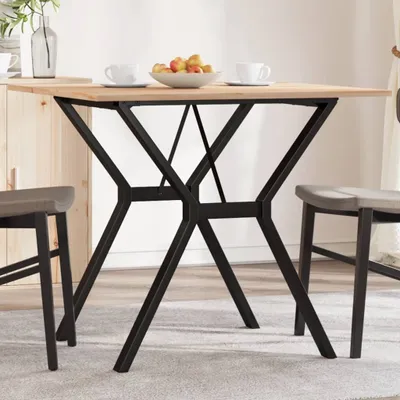Produktbild von Maison Exclusive - Esstisch Y-Gestell 90x90x75 cm Massivholz Kiefer und Stahl