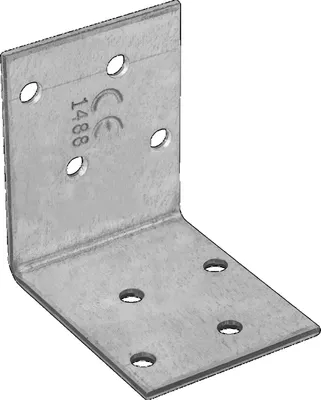 Immagine prodotto di Domax KM17 Connettori angolari per legno con piastra forata 90 gradi zincati 52x52x40x2 mm 20 pz.