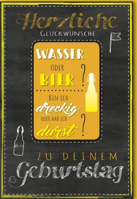 Produktbild von Geburtstag - Glückwunschkarte im Format 11,5 x 17 cm mit Umschlag