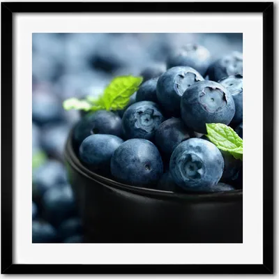 Produktbild von Bild - 50 cm x 50 cm - MDF - Rahmen, Wandkunst - Blaubeeren
