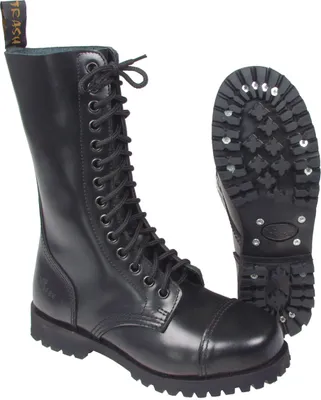Produktbild von PureTrash Stiefel, 14-Loch Pure Trash,schwarz, Stahlkappe, Schrauben