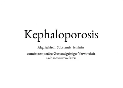 Produktbild von Wortschatz-Postkarte "Kephaloporosis"
