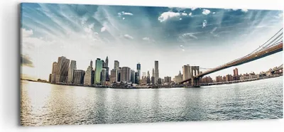 Produktbild von Bild auf Leinwand - Leinwandbild - Amerika wohnung architektur gebäude - 120x50cm - Wand Bild - Wanddeko - Leinwanddruck - Bilder - Kunstdruck - Leinwand bilder - Wandkunst - AB120x50-2430