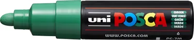 Obrázok produktu pre POSCA PC-7M, Zelená, Viacfarebný, 1 farba/farieb, atrament s vodným základom, Guličkové zakončenie, Kolo