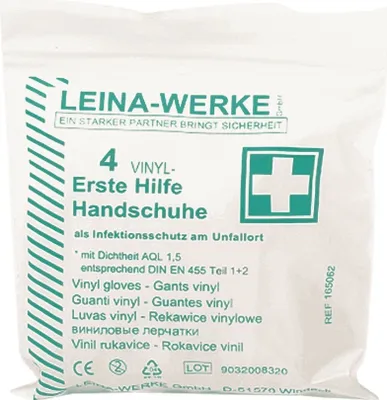 Obrázek produktu pro Leina-Werke 4 Ochranné rukavice pro první pomoc z vinylu
