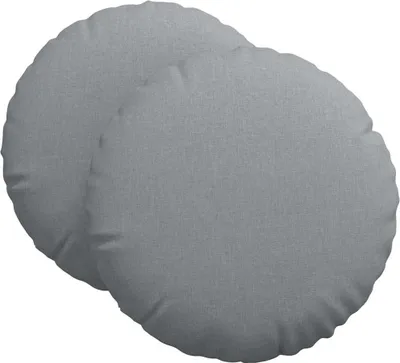 Produktbild von vidaXL Sitzkissen 2 pcs Hellgrau Ø60 x 21 cm Stoff