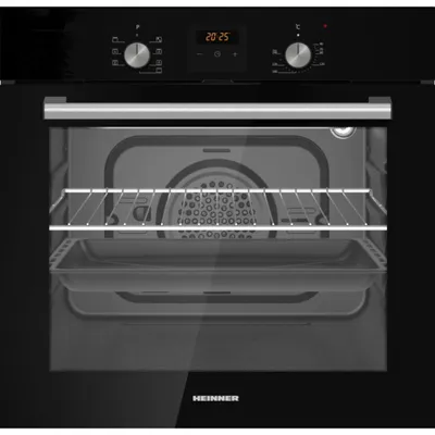 Heinner HBO-S568LDTGC-BK Einbau-Backofen 56L, , 7 Funktionen, LED-Touch-Display, Heißluft